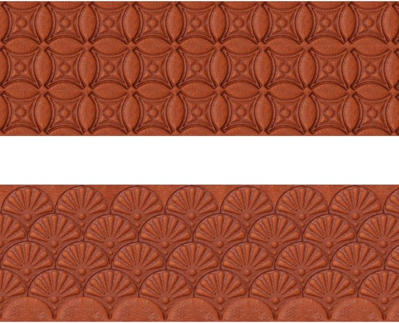 PANSHIYON Leather Stamps,2 Pcs Professional Leather Border Stamping Tools for Craft Working(109+84-92) - Image 5